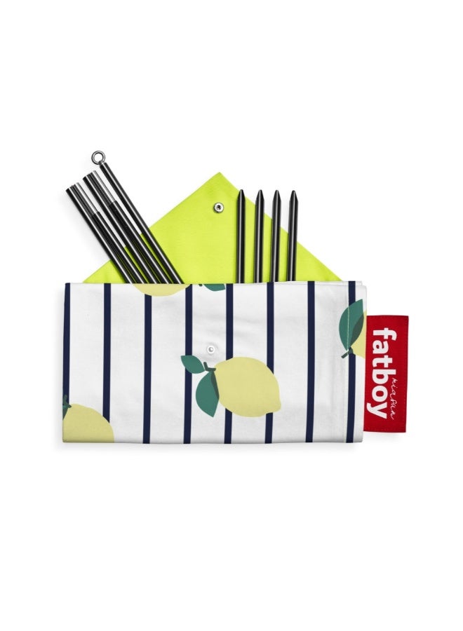 Fatboy Miasun Beach Tent | 3 m² of shade | Fits 2 adults and 2 kids | cotton fabric with aluminum poles and ground pegs | Lightweight and compact | 330x190x140 cm - Sicily - Image 3